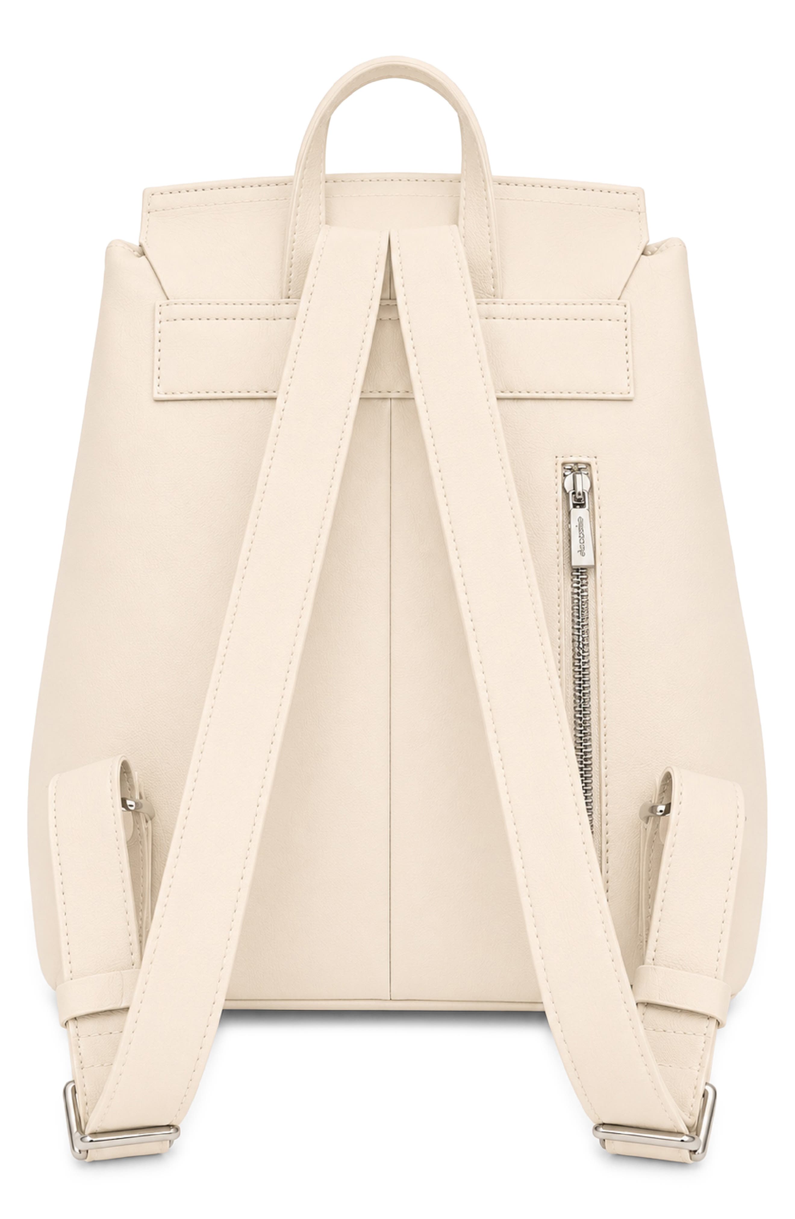 Clementine Leather Backpack, Alternate, color, WARM WHITE