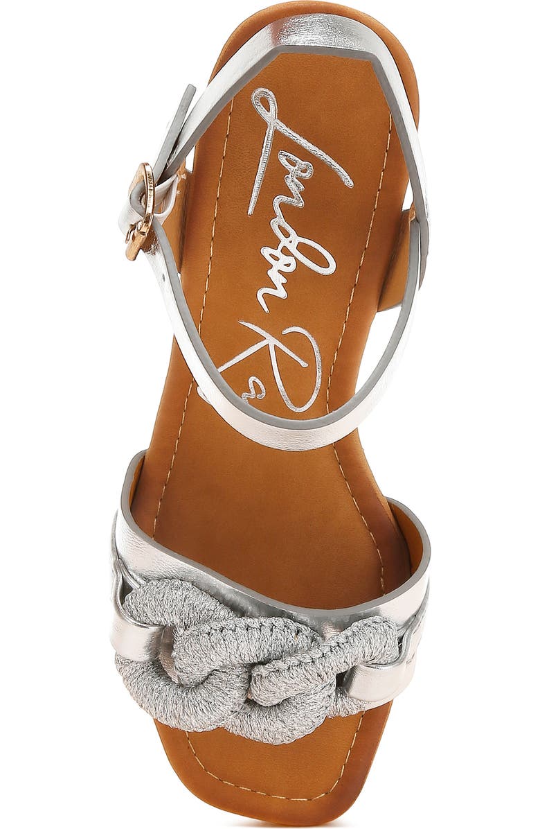 LONDON RAG Emelda Platform Wedge Sandal, Alternate, color, Silver