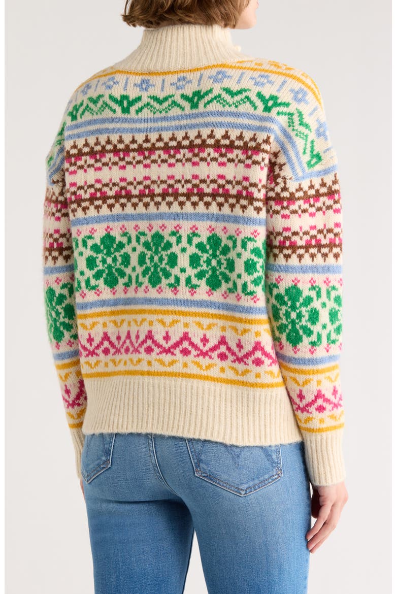 Troyer Half-Zip Sweater, Alternate, color, CREAM