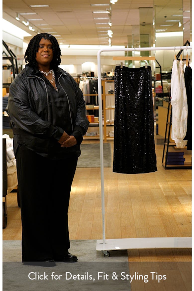 Ebibi Sequin Midi Skirt video