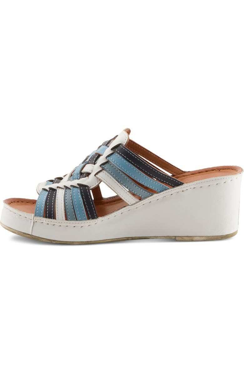 Spring Step Nokiah Platform Wedge Sandal, Alternate, color, White Multi