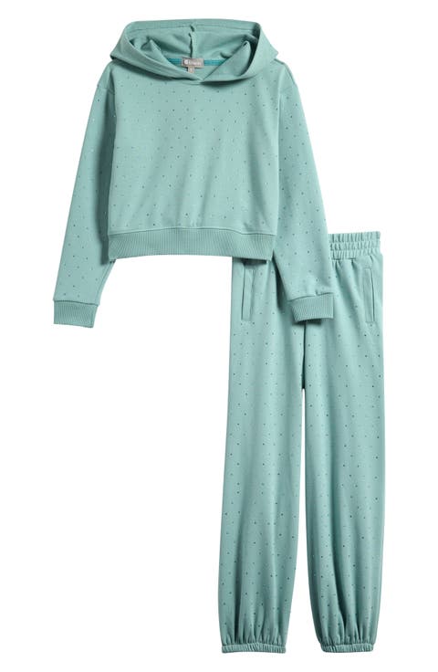 Kids' Crystal Accent Hoodie & Jogger Set (Big Kid)