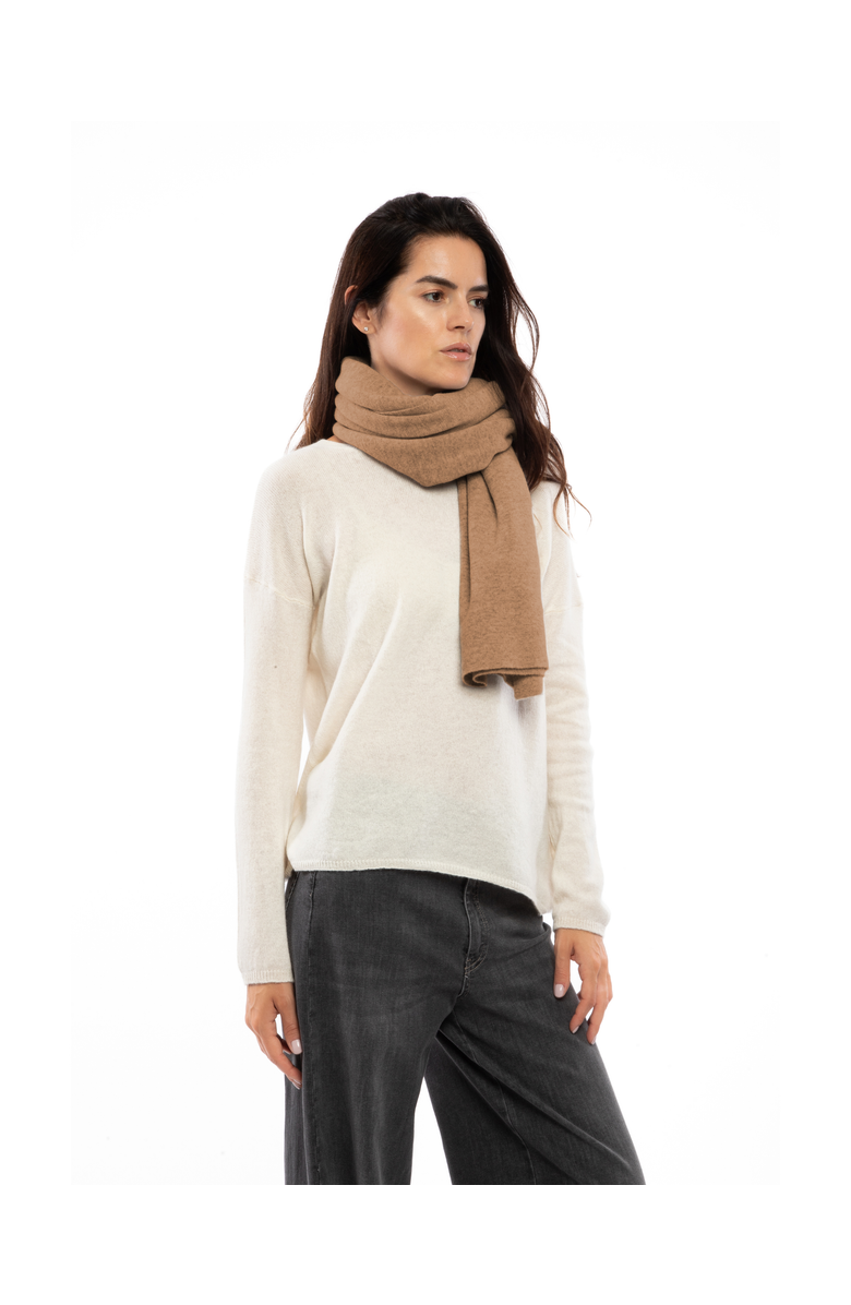 Monticelli Cashmere Double-Knit Pure Cashmere Cape Wrap, Alternate, color, Camel