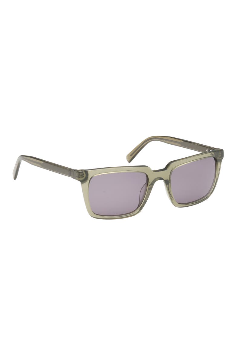 52mm Rectangular Sunglasses, Alternate, color, SHINY LIGHT GREEN / SMOKE