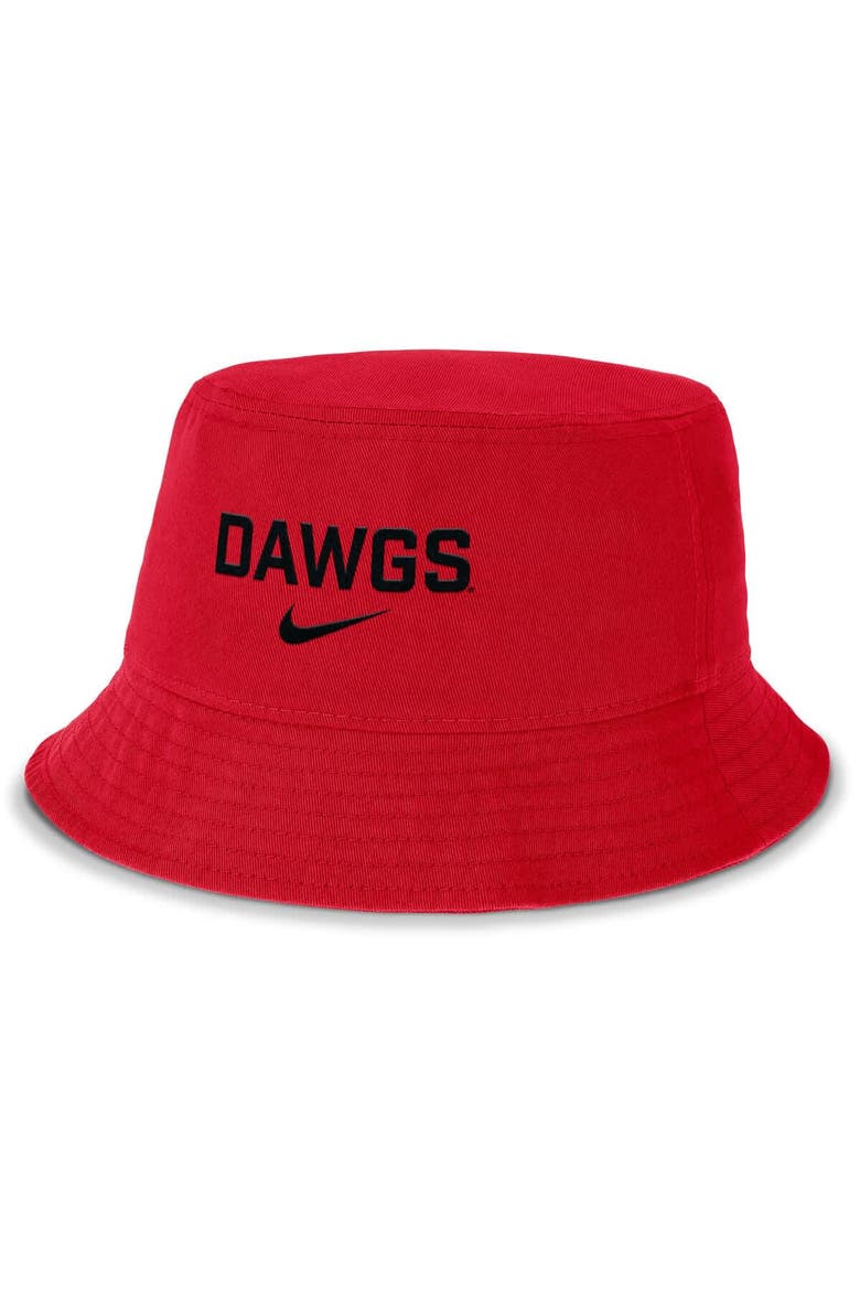 Men's Nike Red Georgia Bulldogs Apex Primetime Bucket Hat, Main, color, Red