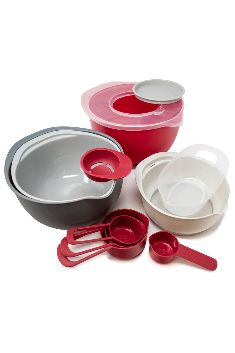 Nested Mixing Bowls and Measuring Cups, 12 Piece Set, Main, color, Multicolored
