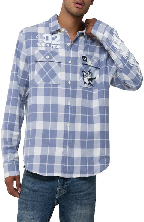 Plaid Cotton Flannel Shirt