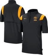 Nike Men's Nike Black Iowa Hawkeyes Coach Short Sleeve Quarter-Zip Jacket