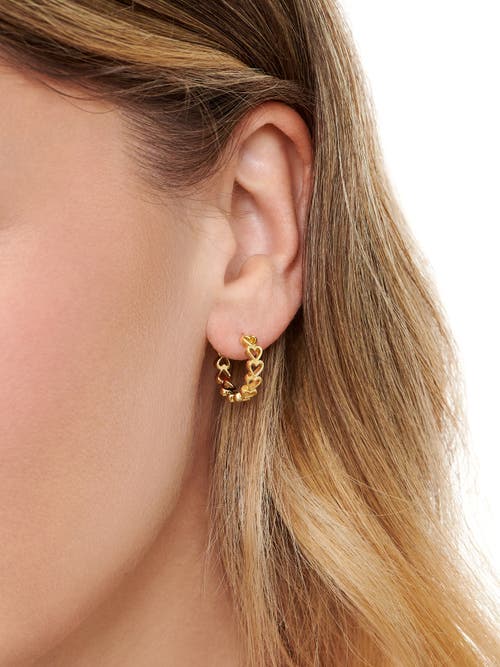 Devata Open Heart Hoop Earrings In Gold