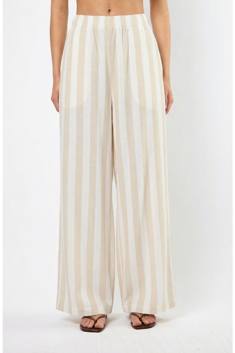 The Paloma Stripe Wide Leg Pants, Main, color, BEIGE
