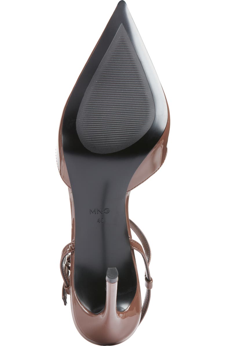 MANGO Glitty Ankle Strap Pump, Alternate, color, Light/ Pastel Brown