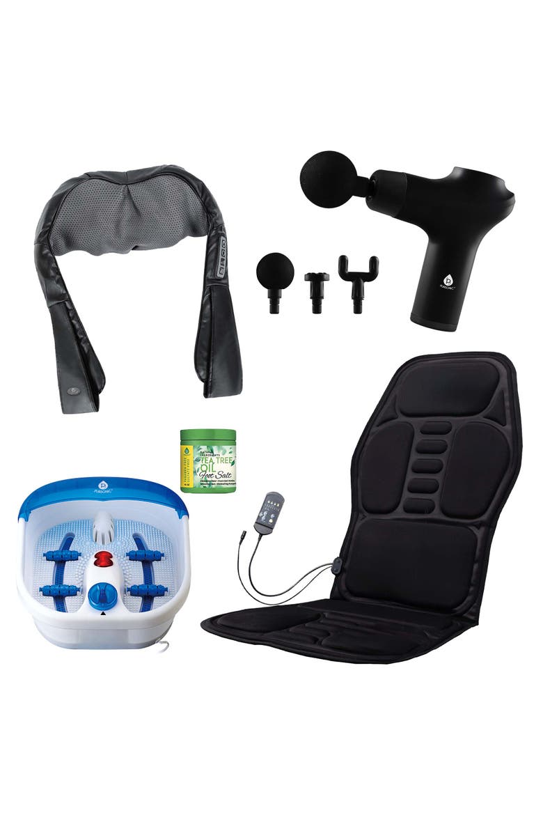 Total Relaxation Bundle Foot Spa, Massage Gun, and More, Main, color, Multicolor