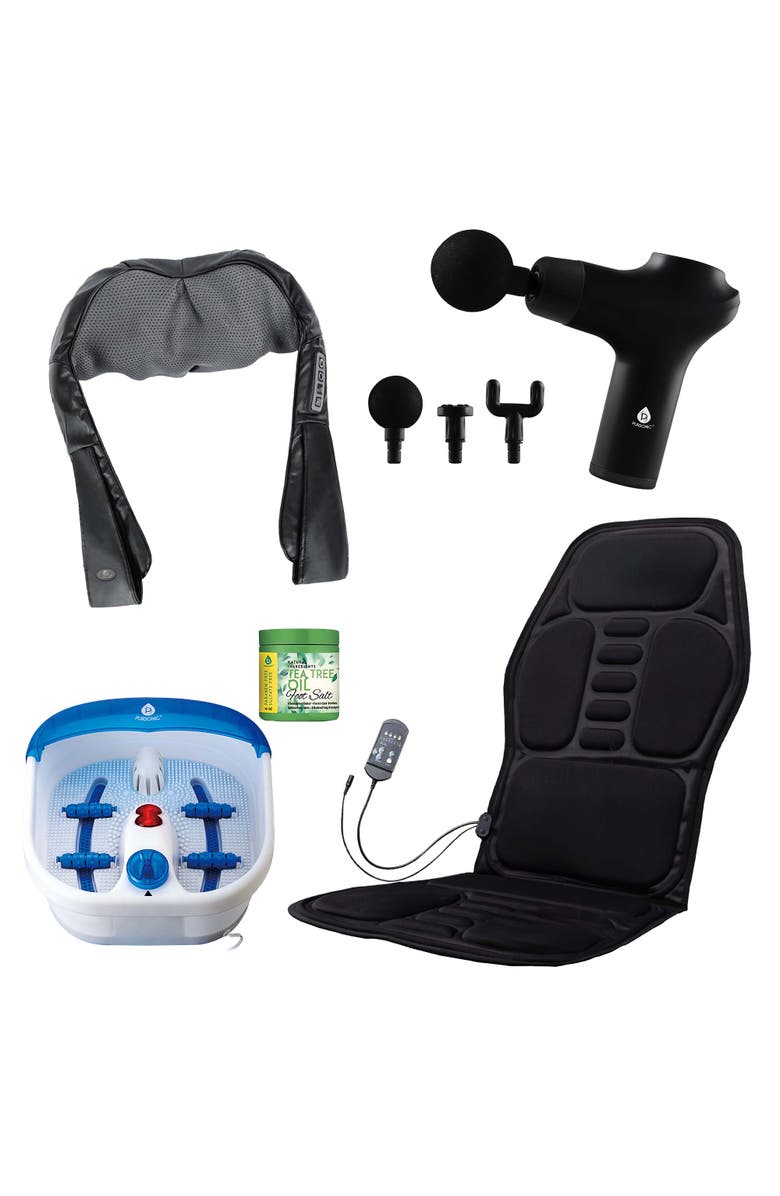 PURSONIC Total Relaxation Bundle Foot Spa, Massage Gun, and More, Main, color, Multicolor