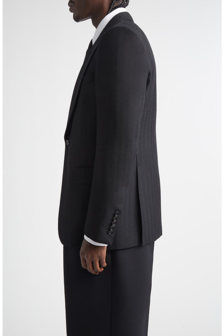 Shelton Wool Herringbone Sport Coat, Alternate, color, BLACK
