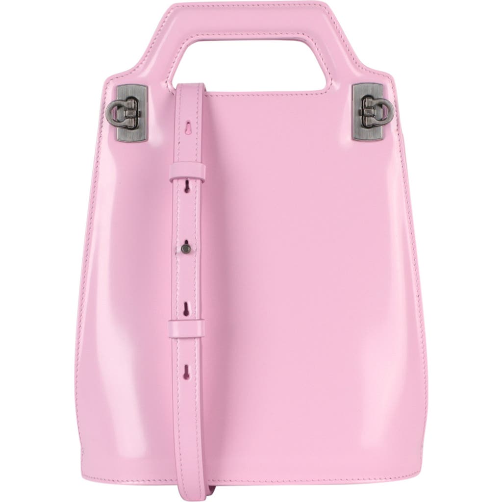 Ferragamo Gancio Leather Crossbody Bag In Pink