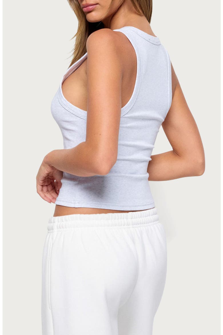 Janele Ribbed Tank Top, Alternate, color, LIGHT-GRAY-MELANGE