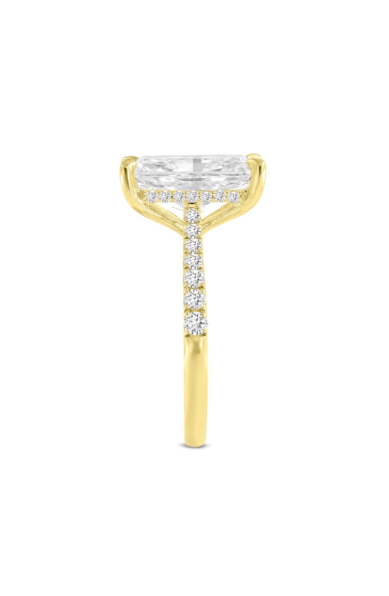 LuvMyJewelry Bayan 14K Yellow Gold Radiant Cut Lab Grown Diamond Hidden Halo Engagement Ring - 5.5 Ct, Alternate, color,