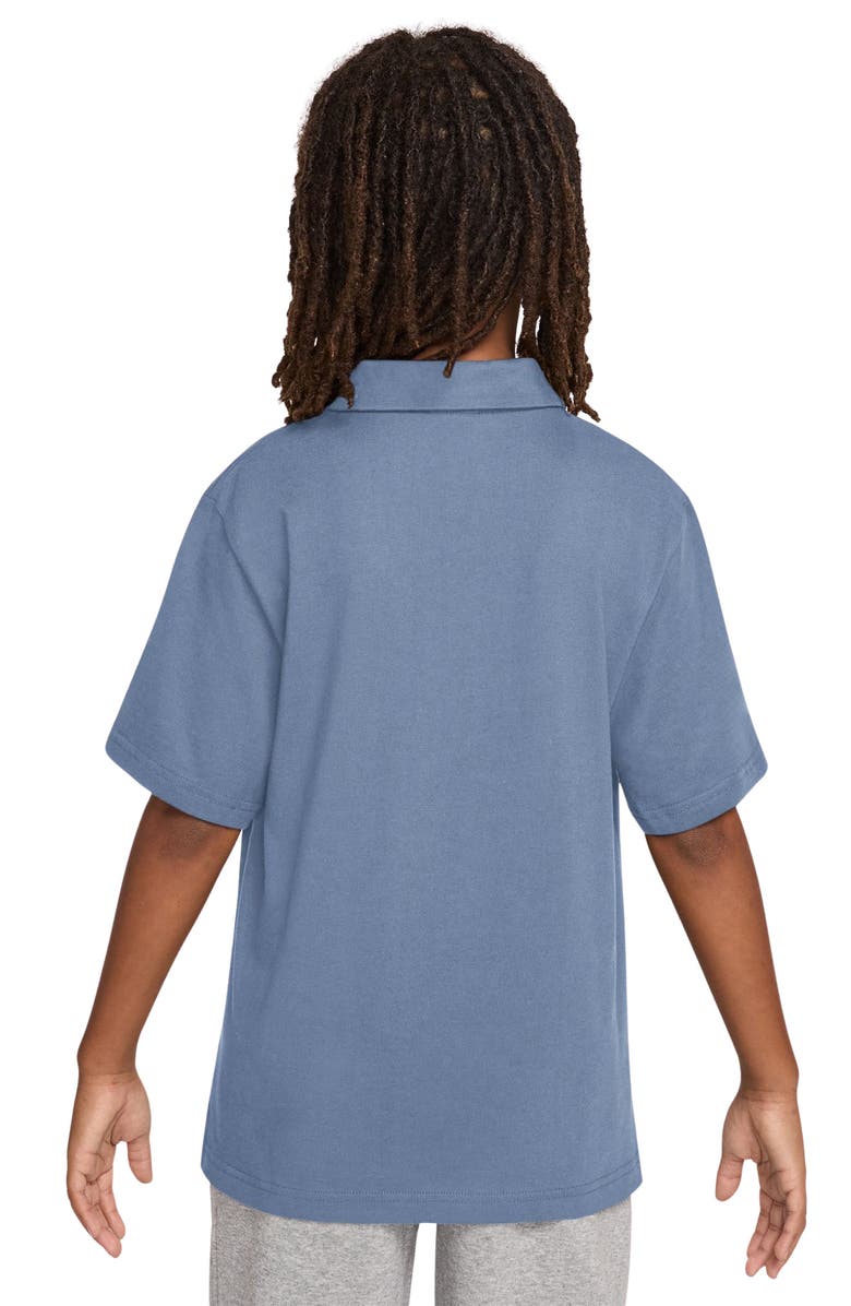 Nike Kids' Sportswear Club Solid Cotton Polo, Alternate, color, Work Blue/ White