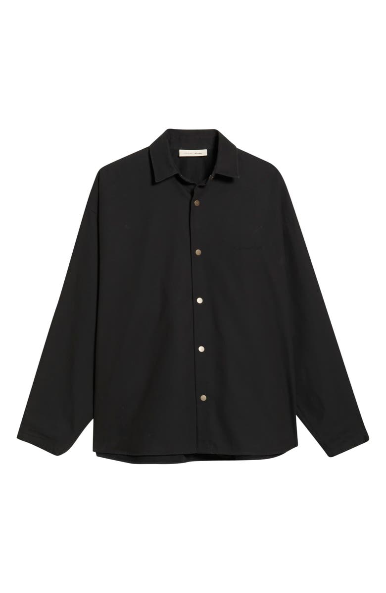 Fear of God Essentials Cotton Canvas Overshirt, Main, color, Vintage Black