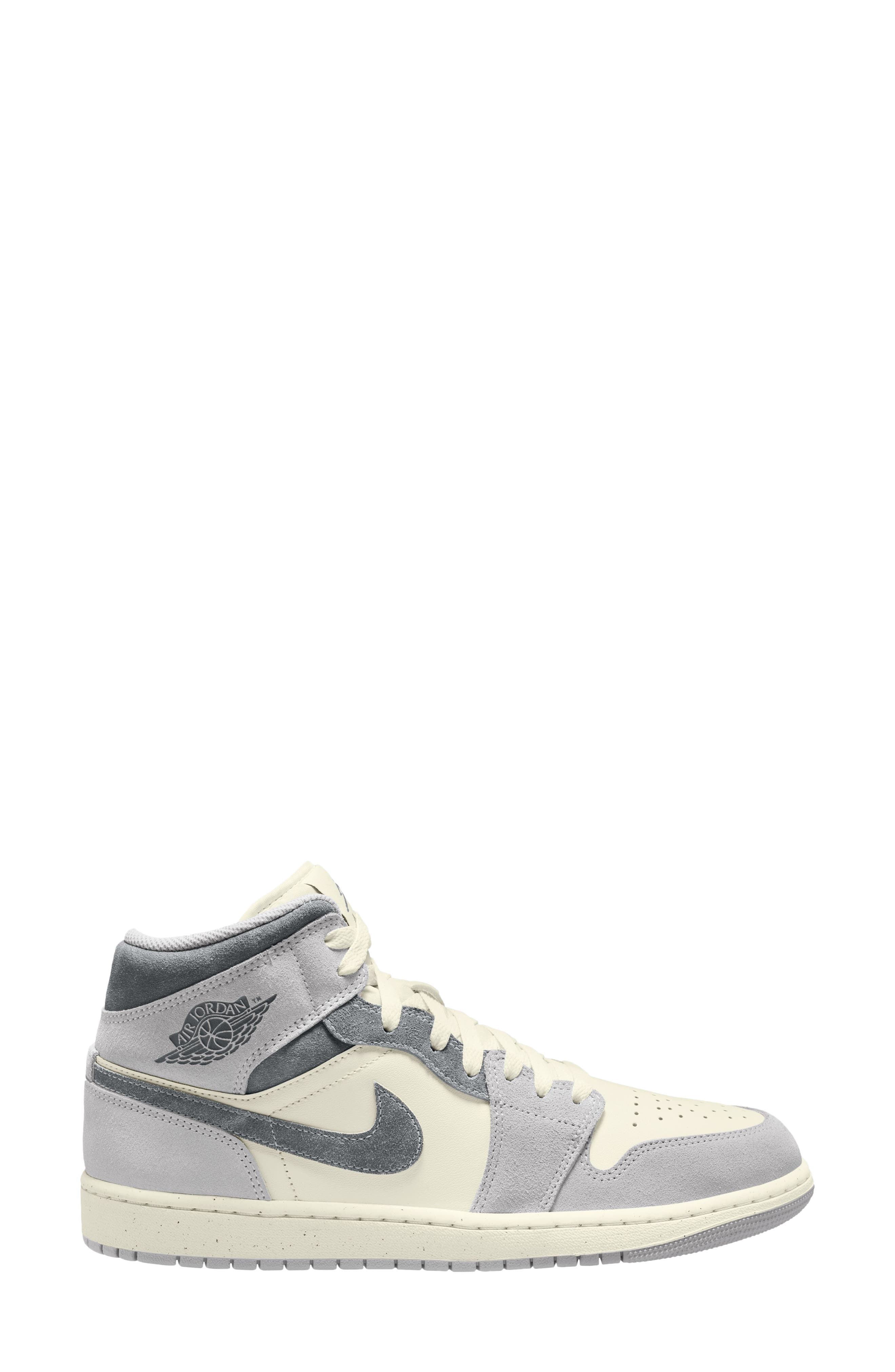 Air Jordan 1 '07 Mid Basketball Sneaker, Main, color, NEUTRAL GREY/ SMOKE GREY/ SAIL