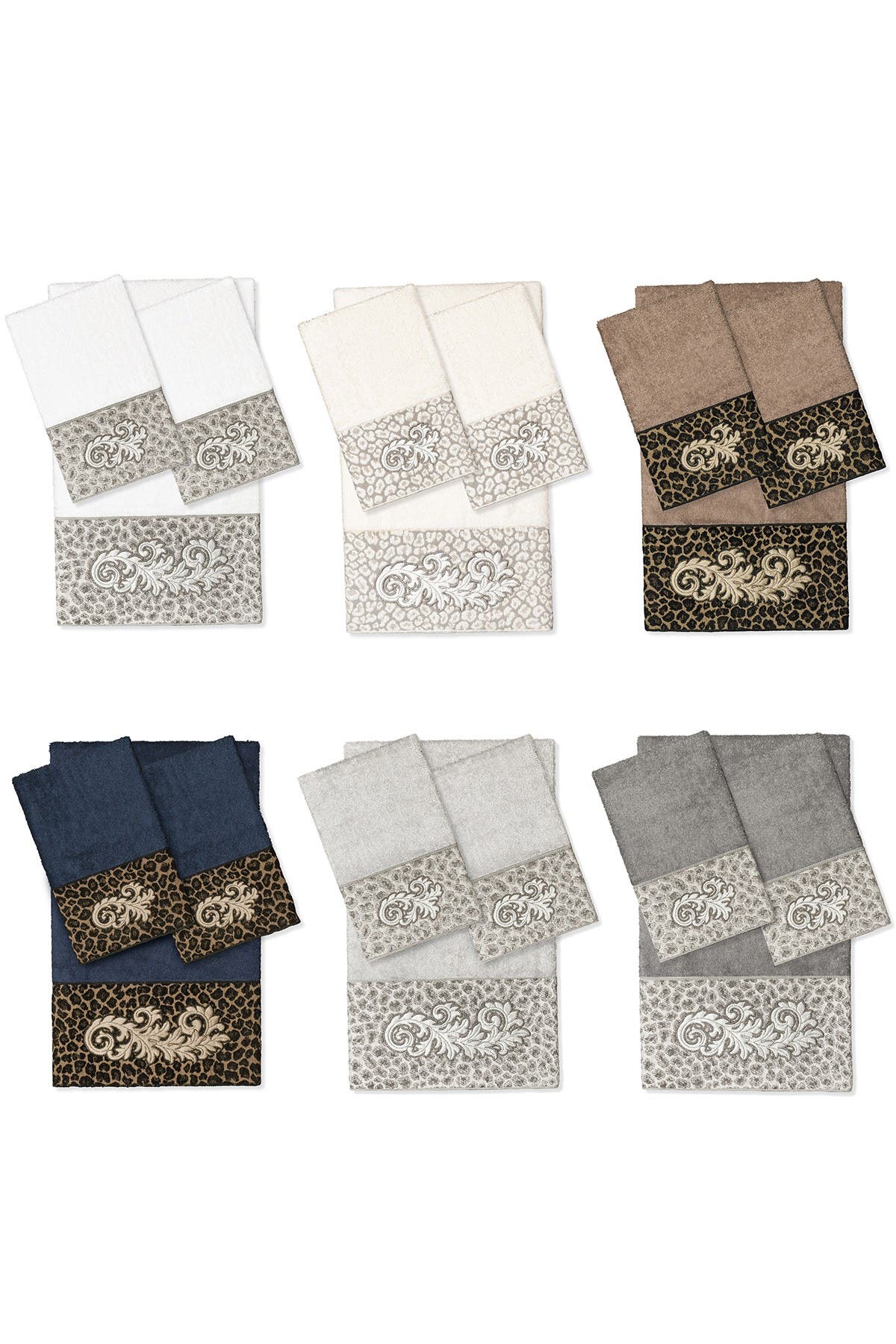 Linum Home Textiles April 3-Piece Embellished Towel - Cream | Nordstromrack