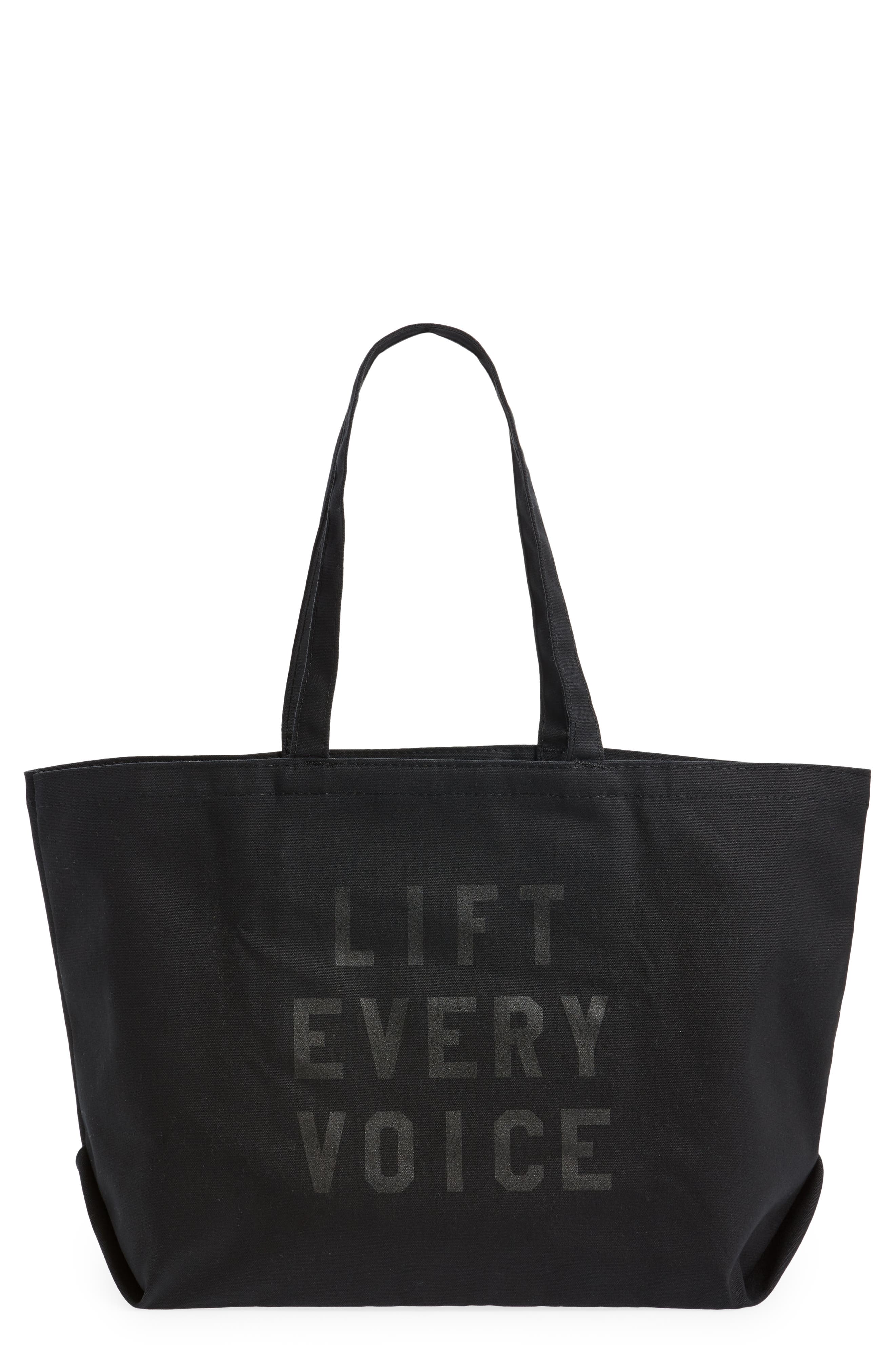 rayo & honey Lift Every Voice Canvas Tote, Main, color, 