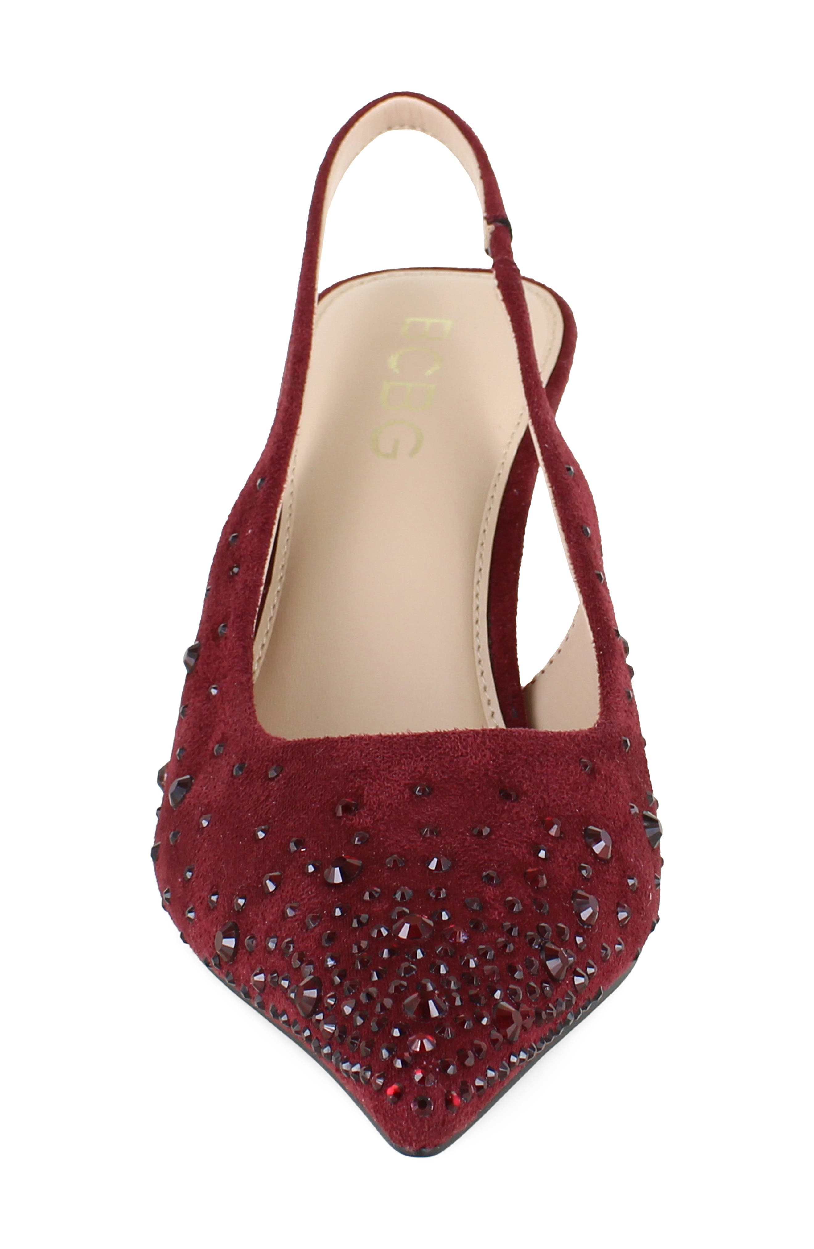 Conny Pointed Toe Slingback Pump, Alternate, color, BURGUNDY