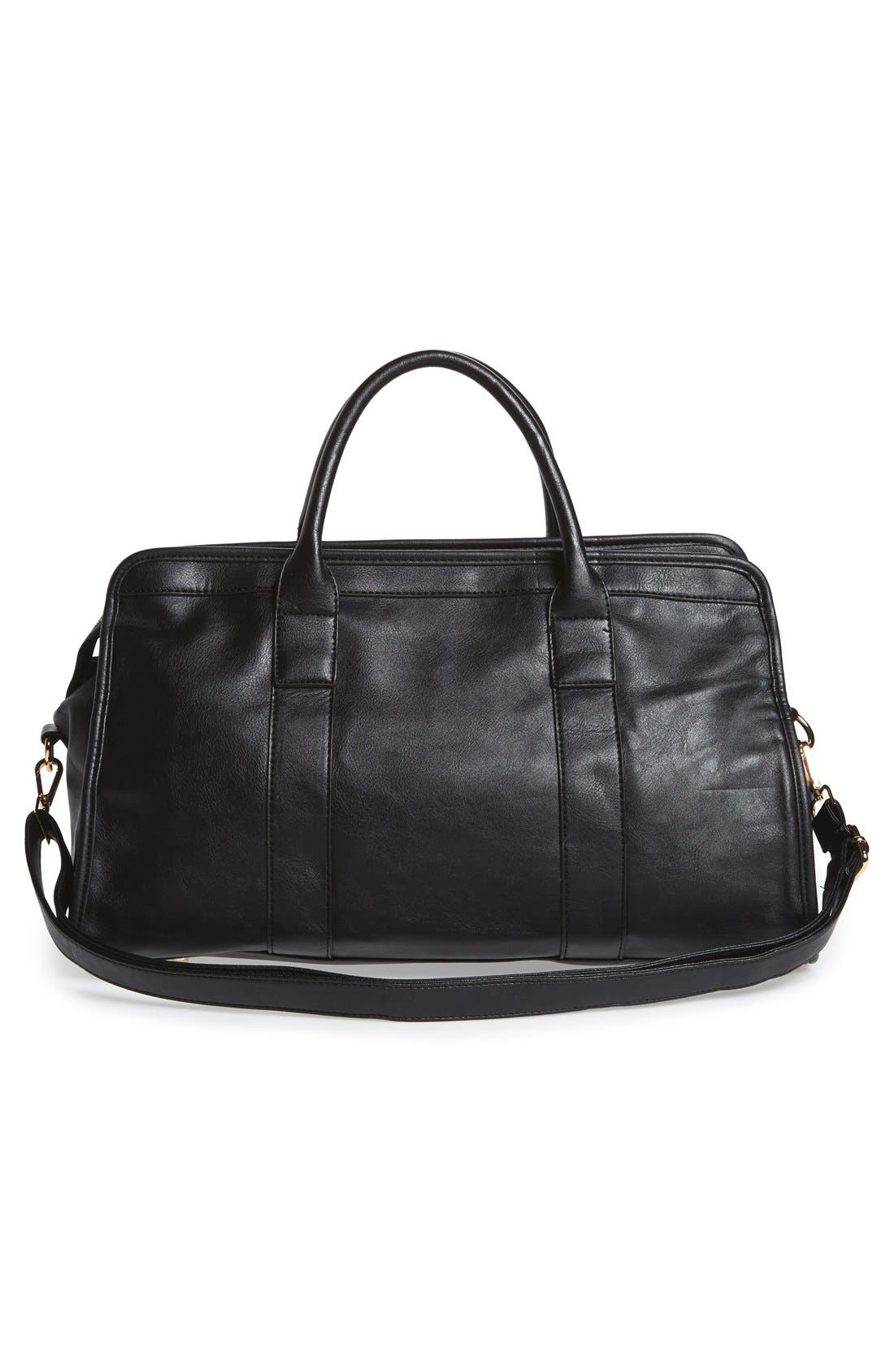 NU-G Faux Leather Overnighter Bag, Alternate, color, 