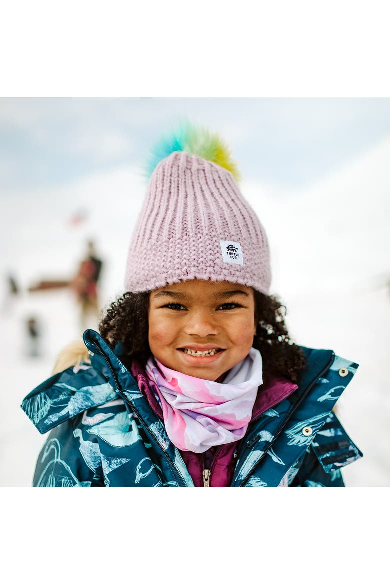 Kids Suzie Pom Winter Hat, Alternate, color, Lilac