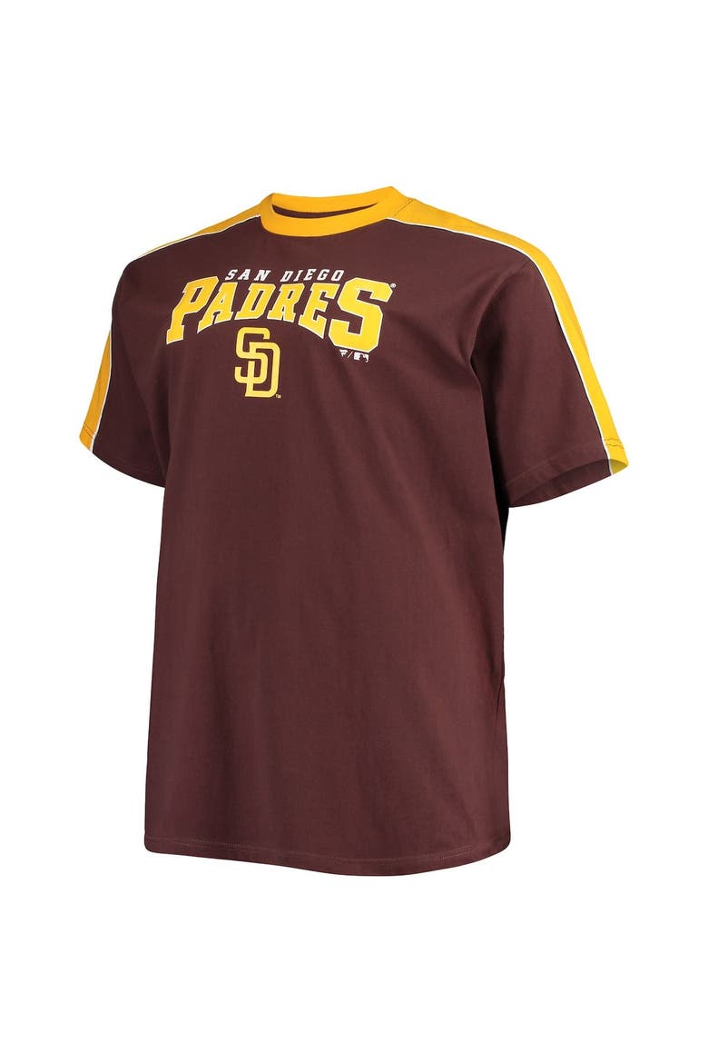 Men's Fernando Tatis Jr. Brown/Gold San Diego Padres Big & Tall Fashion Piping Player T-Shirt, Alternate, color, Brown