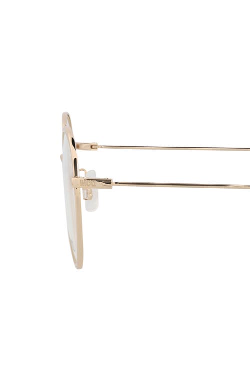Alexander Mcqueen Mcqueen 49mm Round Optical Glasses In Gold Gold Transparent