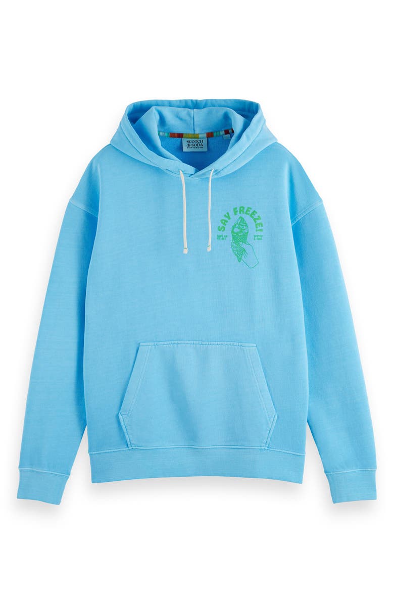 Scotch & Soda Garment Dye Artwork Graphic Hoodie, Main, color, 