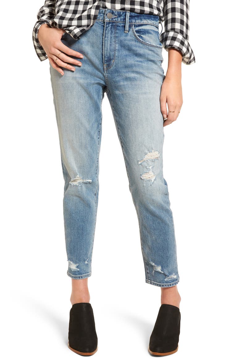 Loose Fit Slim Jeans, Main, color, GRAVEL LIGHT DESTROY