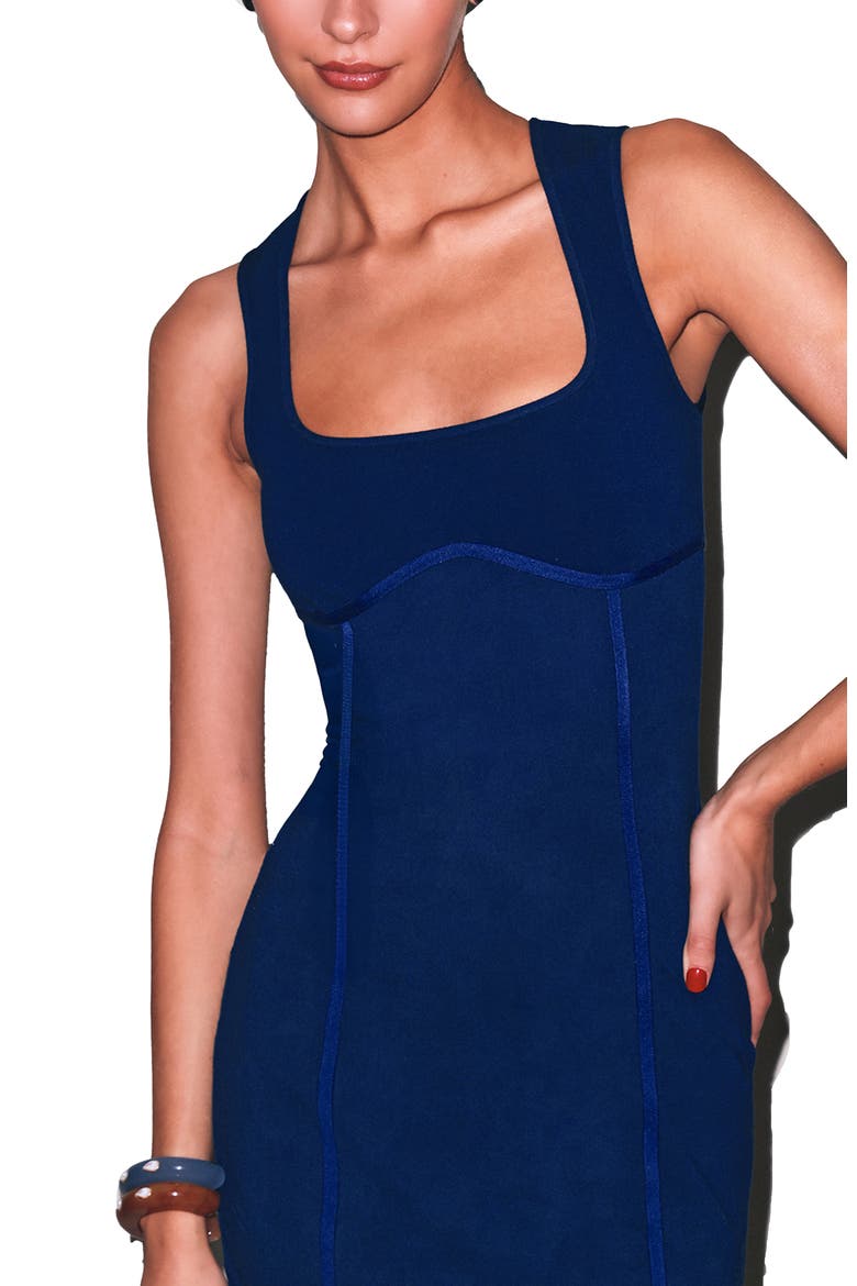 Organic Cotton Scoop Neck Dress, Alternate, color, Midnight Navy