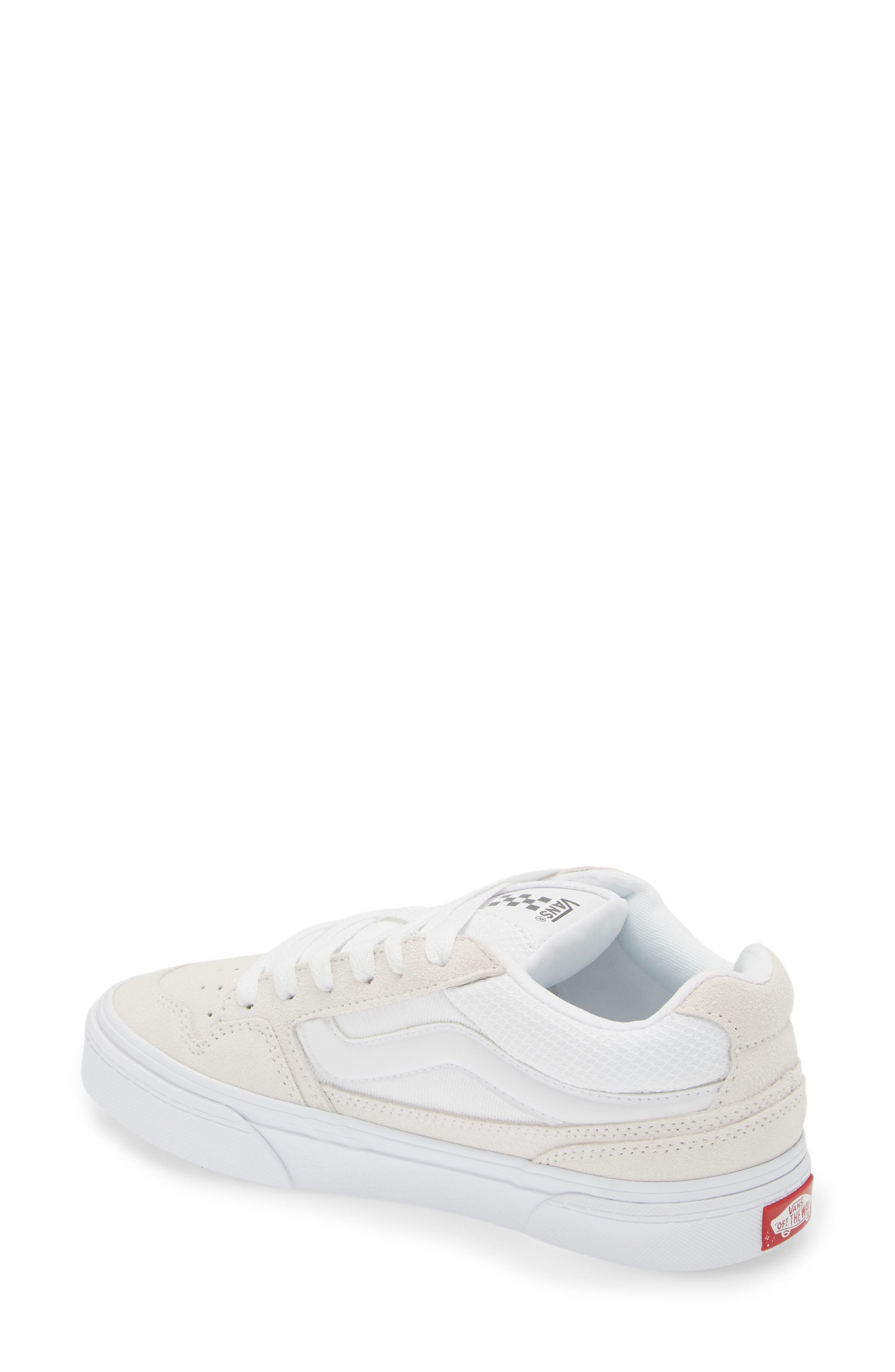 Vans Caldrone Skate Shoe, Alternate, color, Suede/ Mesh White