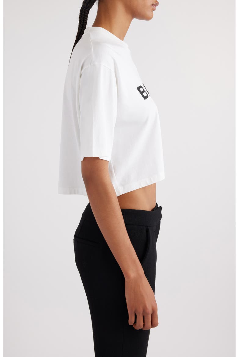 Logo Crop Cotton Graphic T-Shirt, Alternate, color, GAB WHITE/BLACK