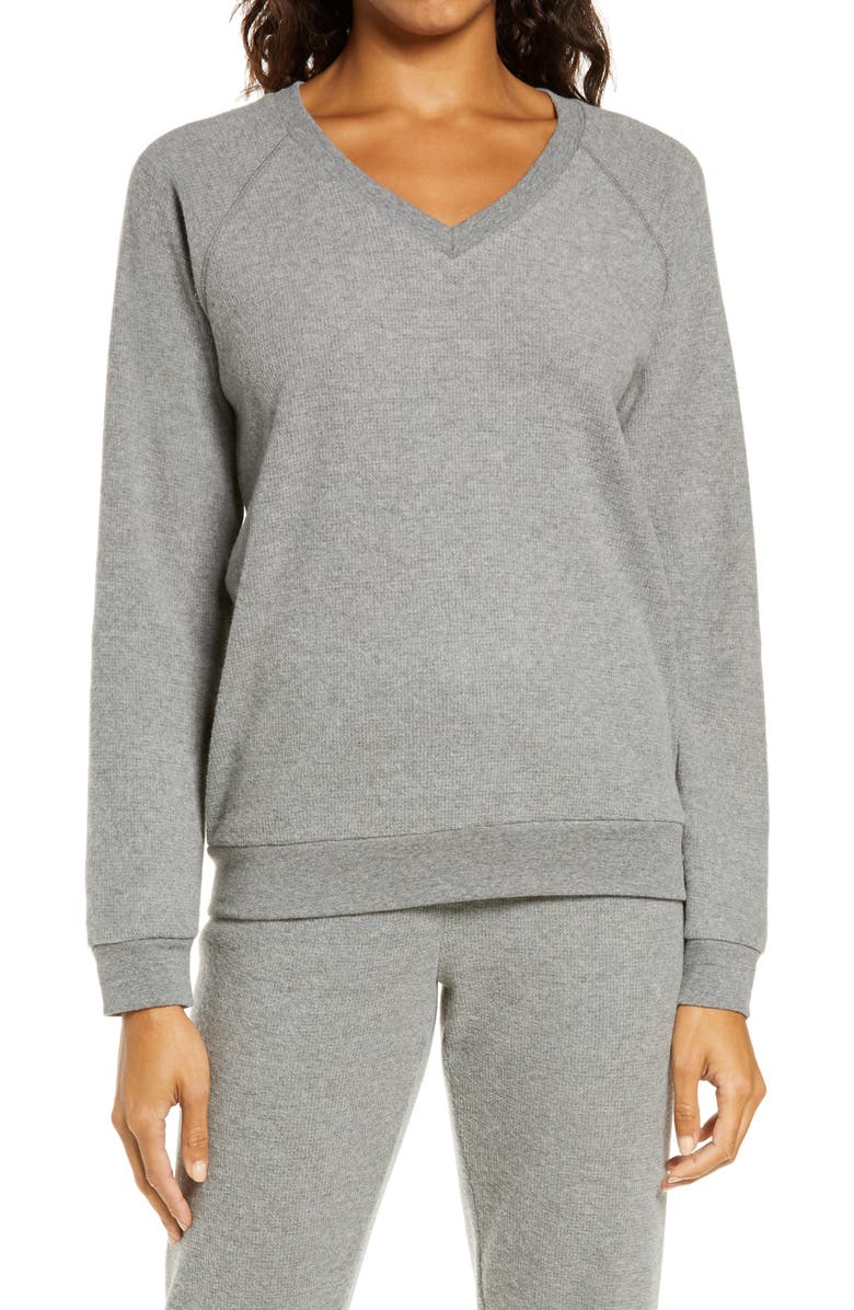PJ Salvage Thermal V-Neck Pullover, Main, color,