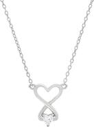 Queen Jewels Cubic Zirconia Infinity Heart Pendant Necklace