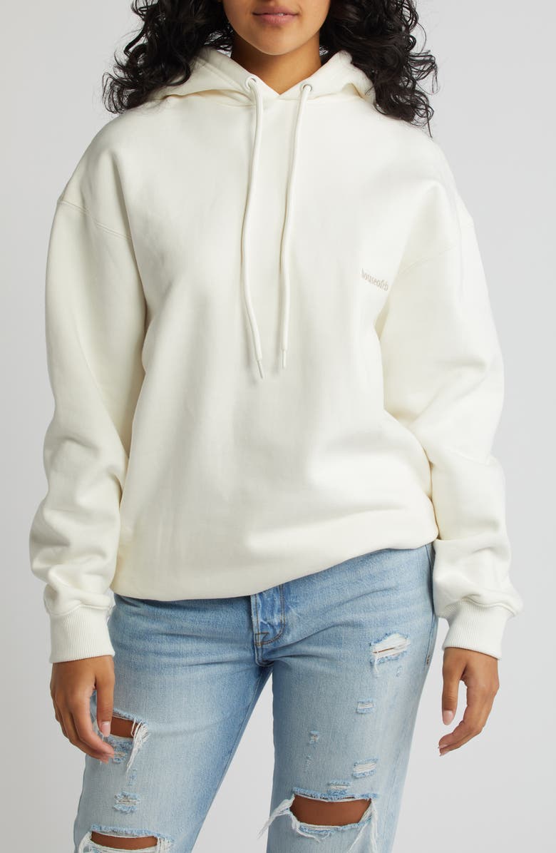 HOUSE OF CB Oversize Cotton Hoodie, Main, color, Off-White