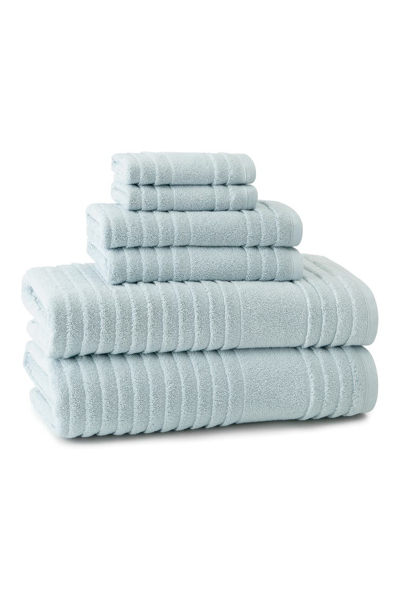 Bursa 6-Piece Towel Set, Main, color, CIELO