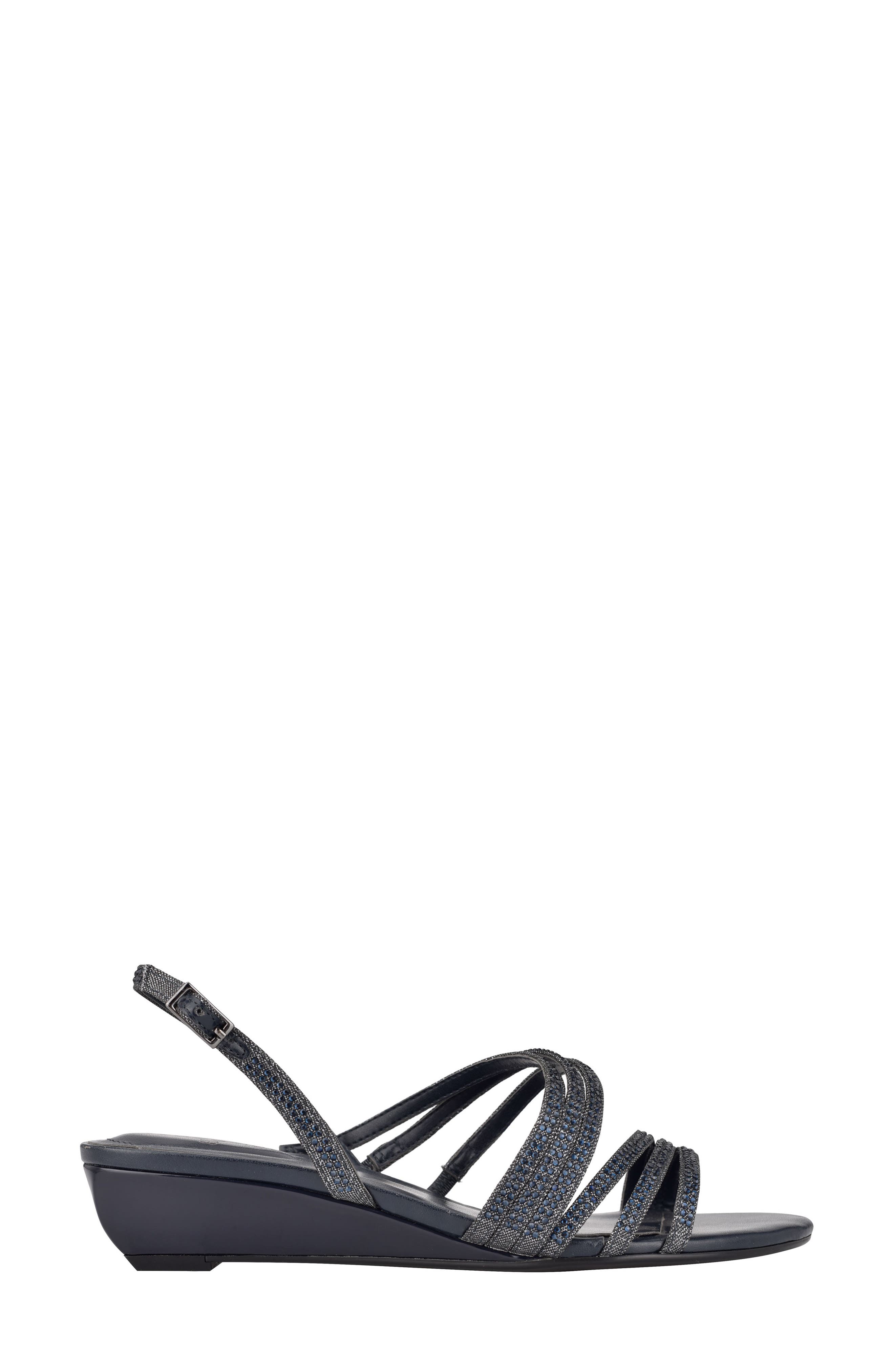Tillya Wedge Sandal, Alternate, color, DARK BLUE SPARKLE