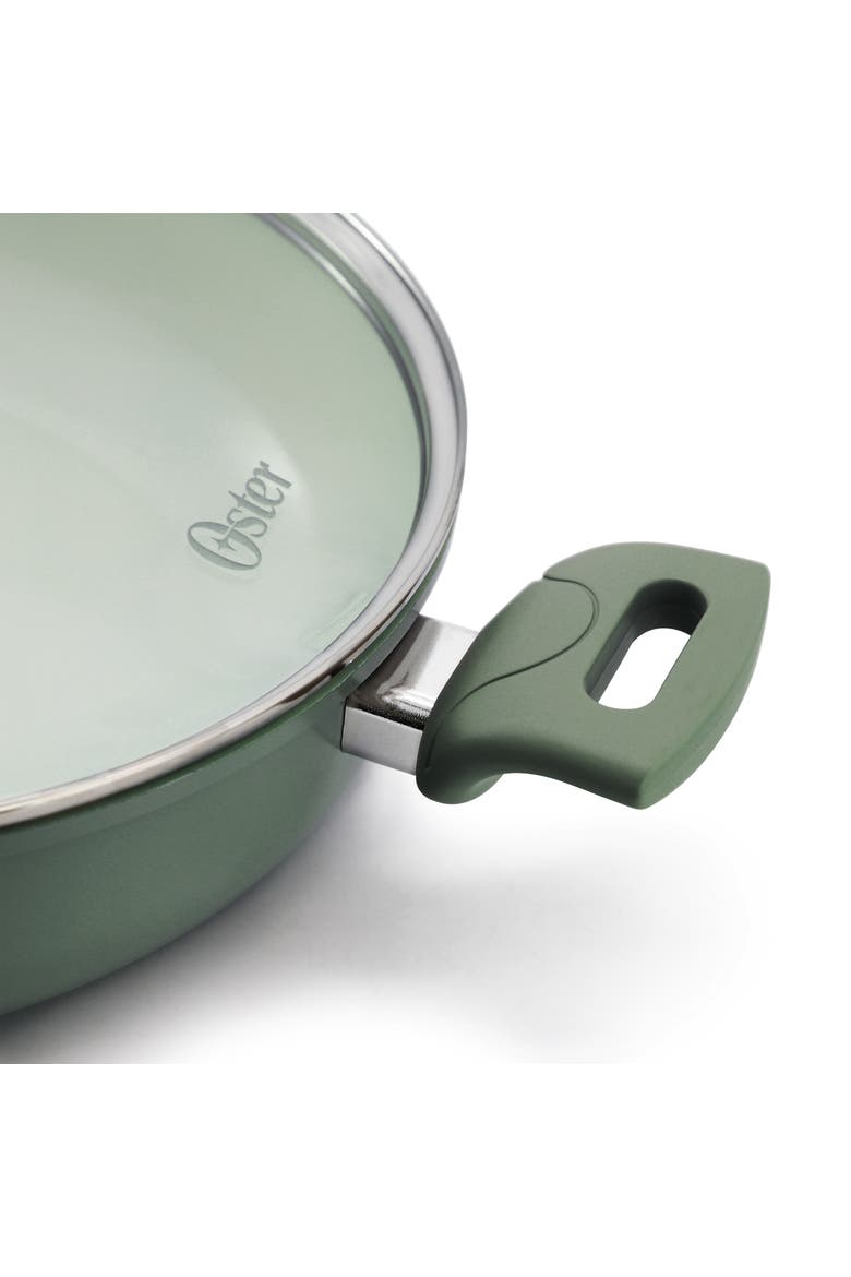 5 Quart Ceramic Nonstick Saute Pan with Lid, Alternate, color, Green
