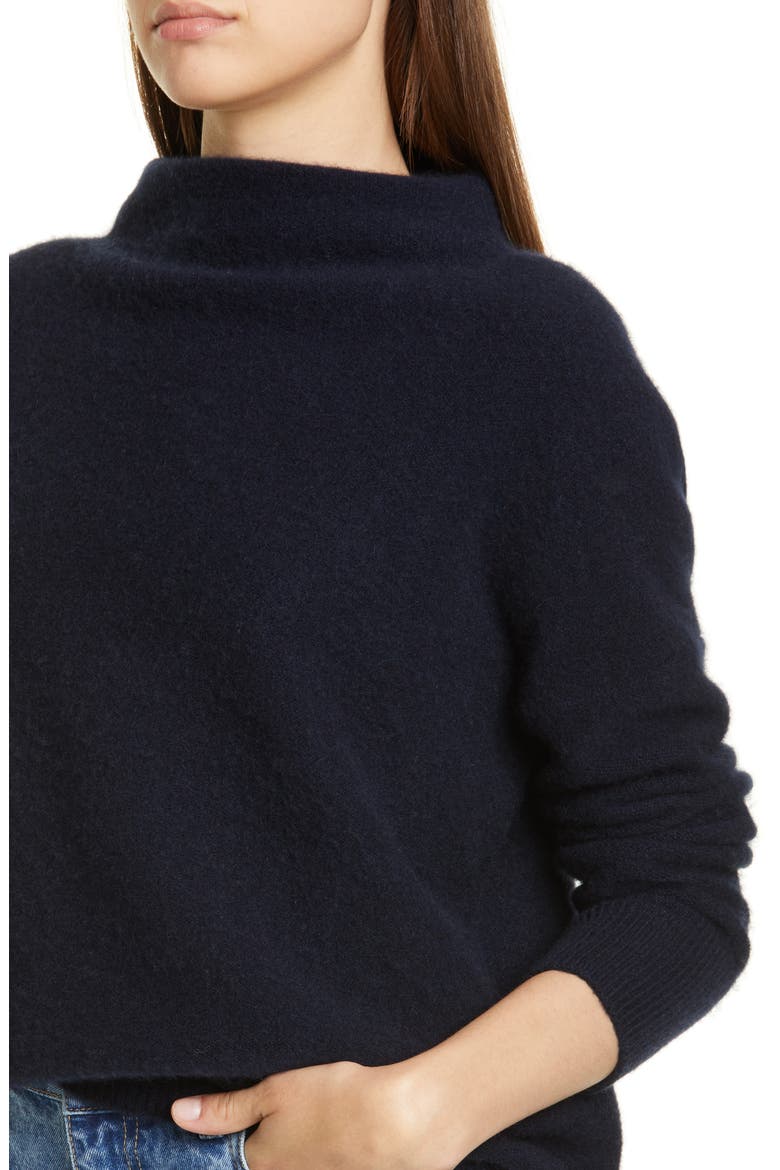Boiled Cashmere Funnel Neck Pullover, Alternate, color, COASTAL BLUE