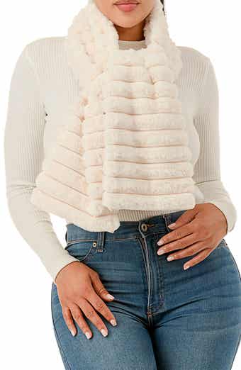 MARCUS ADLER Faux Fur Pull-Through Scarf