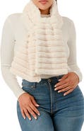 MARCUS ADLER Faux Fur Pull-Through Scarf