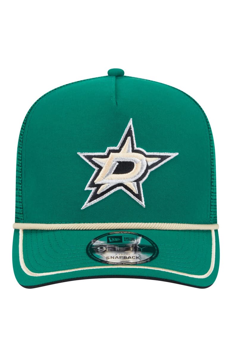 New Era Men's New Era  Kelly Green Dallas Stars Vintage Team Rope A-Frame 9FIFTY Snapback Hat, Alternate, color, Kelly Green