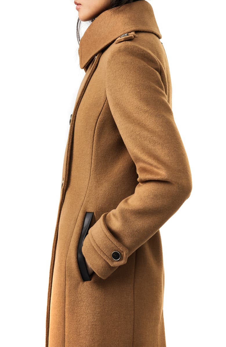 Mackage Elodie-R Double Breasted Wool Blend Coat, Alternate, color,