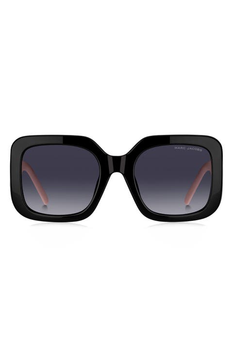53mm Gradient Square Sunglasses