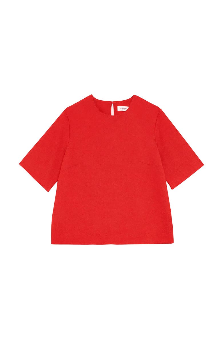 ottod'Ame Solid Blouse, Alternate, color, Red