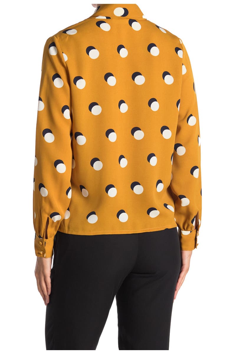 FRNCH Patterned Shawl Collar Blouse, Alternate, color, 